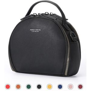 Dubbele Rits Pocket Vrouwen Schoudertassen Kleine Vrouwelijke Purse Tote Tas Soft Pu Lederen Crossbody Tassen Vrouwen Mini Dames Handtas