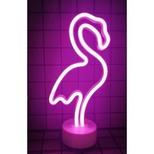 TONGER Flamingo Battery Operated voor Thuis Bruiloft Kerst Decoratie Thuis Nieuwjaar Wedding Decor Neon Art Neon Light Decor