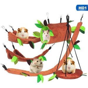 5Pcs Leuke Kleine Huisdier Kooi Suiker Zweefvliegtuig Hamster Eekhoorn Swing Bed Nest Hangmat Dierbenodigdheden