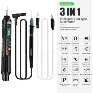 Relife 3 In 1 DT-01 Smart Pen Soort Mini Multimeter Test Potlood Fasevolgorde Meter Met Zaklamp Hd Display Voor telefoon Reparatie