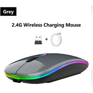 Draadloze Muis 2.4G Bluetooth Muizen Voor Macbook Samsung Laptop Stille Ergonomische Oplaadbare Muizen Met Led Backlit Usb Muizen