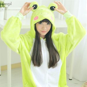 Kigurumi Groene Kikker Kigurumi Pyjama Dier Een Stuk Unisex Pyjama Kigurumi Pyjama Bodems Volwassen & Kinderen Kikker Onesie Warm Soft2018