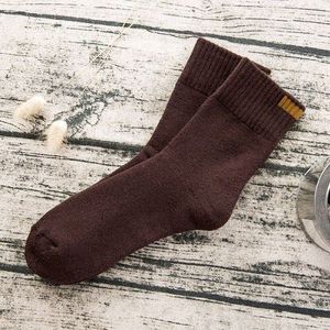 1 Paar Herfst/Winter Mannen Katoenen Sokken Mannelijke Verdikking Warm Ademend Comfortabele Effen Kleur Sokken