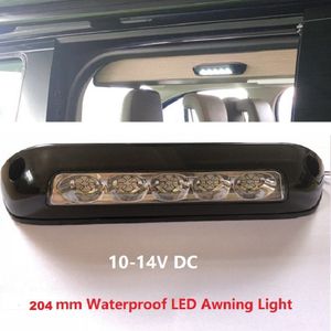 8.06 ""12 V LED Luifel Bijlage Licht 6000 k Exterieur Camping Wandlamp voor RV Trailer zware off road Camper Caravan Zwart