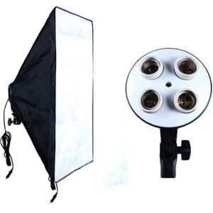 50x70cm Softbox 20 ""x 28"" Soft Box 4 bedekte Fotostudio Tent Video Foto box Voor E27 Lamp Continue Verlichting fotografie