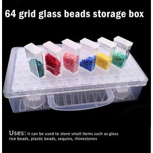 64 Grids Kralen Container Diamant Schilderen Opbergdoos Borduren Storage Case Plastic Box Organizer Voor Sieraden Strass Kralen