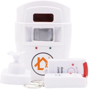 Home Security PIR MP Alert Infrarood Sensor Anti-diefstal Bewegingsmelder Alarm Monitor Draadloze alarmsysteem + 2 afstandsbediening controller