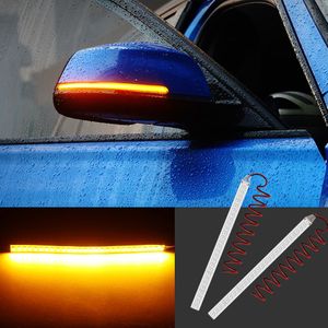 2pcs Auto Achteruitkijkspiegel Richtingaanwijzer Strip Light Indicator Lamp Streamer Licht 15CM 28SMD Led Auto Lichtbron 12V DC
