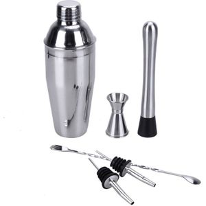 6 Stuks 750Ml Rvs Cocktail Shaker Bar Set Wijn Martini Drink Mixer Bar/Party Tool Barman