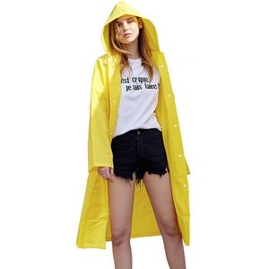 Waterdichte Nylon Regenjas Vrouwen Transparante Dames Hooded Regenjas Algehele Stijlvolle Regenpak Dames Plastic Trenchcoat JJ60YY