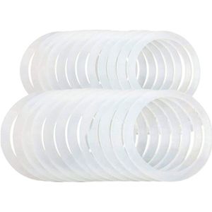 10/20Pcs Siliconen Lekvrije Afdichting Ringen Pakking Voor Mason Pot Deksels Herbruikbare Luchtdicht O Ringen Elasticiteit Wasmachine pakking