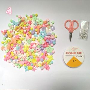 300-400 Stks/set Kralen Voor Sieraden Maken Kit Diy Accessoires Acryl Spacer Loose Bead Handmake Kids Educatinon Speelgoed Voor meisjes