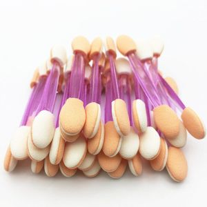 50 Stuks Wegwerp Borstel Makeup Oogschaduw Dubbelzijdige Spons Nylon Set Oogschaduw Borstels Voor Cosmetische Applicator Make Up gereedschap