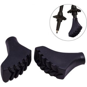 10Pcs Anti-Uitglijden Wandelstok Tip Pole Protectors Vervanging Rubber Tips Voor Ouderen Trekking Poles Accessoires Nordic Cane