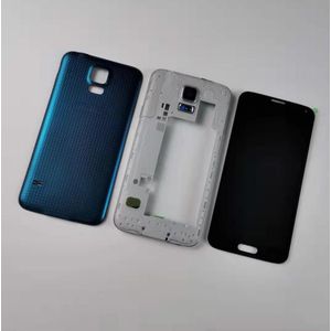 Behuizing Case Voor Samsung Galaxy S5 I9600 G900F G900T G900P G900A Midden Frame Bezel Batterij Back Cover Lcd Touch Screen display