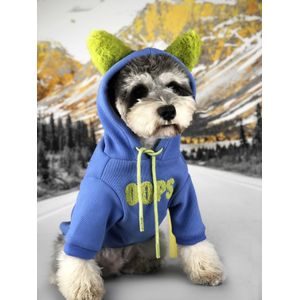 Schnauzer Fleece Hond Hoodie, Mooie Winter Hond Kleding, warm Puppy Hoodie Outfit Fleece Bal Voor Terrier Pug Teddy