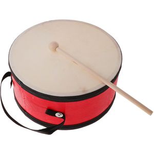 Houten Drum Set Muziekinstrumenten Speelgoed W/Stickers Voor Kinderen En Peuters, 20X20X10 Cm/7.87X7.87X3.94 Inch