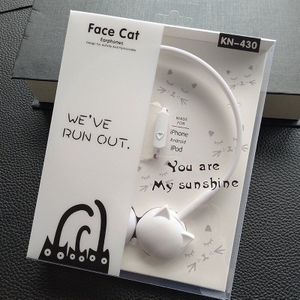 Leuke Kat Gekleurde Stereo Roze Hoofdtelefoon Headset Oortelefoon voor Samsung Xiaomi Kids Verjaardag Met doos