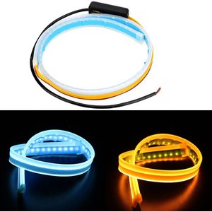 Forauto 30 45 60Cm Dagrijverlichting Flexibele Zachte Buis Gids Waterdichte Auto Led Strip Ultrafijne Drl Richtingaanwijzer lampen 12V