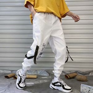 Linten Mannen Harembroek Elastische Taille Joggingbroek Mannelijke Hip Hop Broek Leisure Zomer Streetwear Broek Mannen