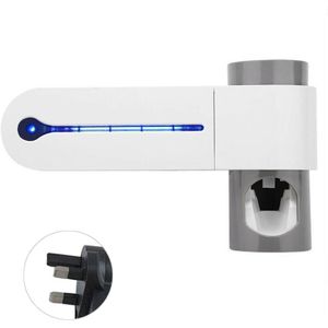 Ultraviolet Sterilisatie Tandenborstel Sterilisator Punch-Gratis Wandmontage Automatische Tandpasta Knijper Tandenborstel Houder Cleaner