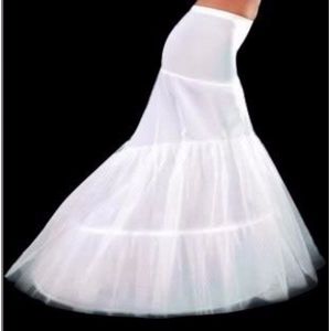 Mermaid Trailing Floor Lengte Bridal 3 Hoop Petticoat Crinoline Slips Onderrok