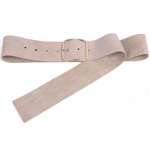 Bruin Jas Riem Vrouwen Riemen Lange Gouden Pin Gesp Trui Bundel Jas Taille Rok Tailleband Rood Fluwelen Zachte riem Riem