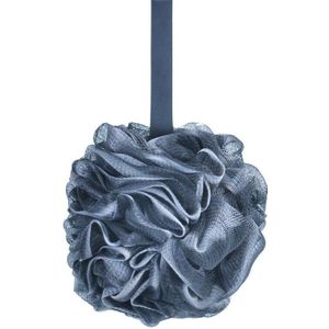 E8BD Bamboe Houtskool Bad Bal Zwarte Douche Loofah Spons Mesh Poef Body Scrubber