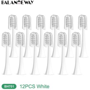BH701 12-20st Zachte Borstelharen Vervanging Elektrische Sonische Opzetborstels Gezondheid Volwassen Kinderen Gevoelige Tandvleesverzorging Ultrasone Reiniging Tanden Opzetborstels Tandenborstelmondstuk