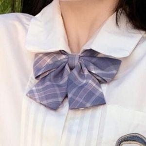 Zomer Japanse School Uniform Polo Kraag Borduurwerk Student Overhemd Paars Plaid Mini Geplooide School Rok Jk Uniform Sets