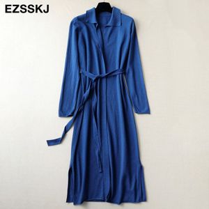 Herfst Winter Maix Trui Jurk Elegante Gebreide Jurk Vrouwen Losse Oversized Lange Jurk Vrouwelijke Vierkante Kraag Trui Jurk