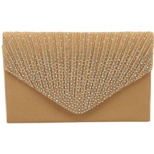 Vrouwelijke Diamant Satijn Handtas Dames Mode Envelop Schouder Diner Tas Clutch Party Bags Avond
