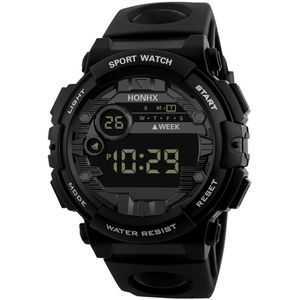 Luxe Honhx Heren Digitale Led Horloge Digitale Datum Alarm Waterdichte Sport Mannen Outdoor Elektronische Horloge Klok