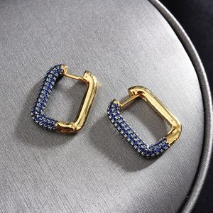 Prachtige Micro Zirkoon Eenvoudige Kleine Vierkante Oorringen Geometrische Goud Kleur Earring Aros Mujer Zk30