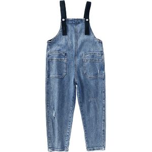 Denim Blauw Meisjes Overalls Jumpsuit Jean Jumpsuits Voor Kinderen 6-16 Jaar Pocket Casual Kids Overall Broek Kinderen kleding