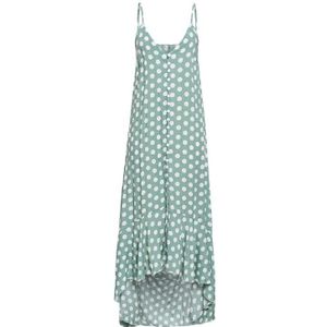 Simplee Elegante Polka dot boho vrouwen midi zomer jurk Sexy v-hals strap button A-lijn jurk Vrouwelijke afdrukken strand vestidos