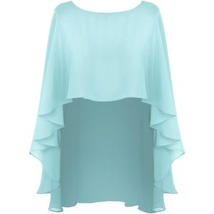 Bridal Vestido De Festa vrouwen Zachte Lichtgewicht Chiffon Hoge Lage Shawl Wraps Bolero Chiffon Avond Wedding Cape Bolero Cover up