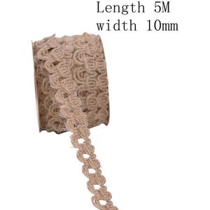 10 m Juteband, 4 cm Burlap Band Vintage Geschenkband Sackleinen Band für Handwerk