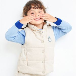 Balabala Meisjes Katoenen Vest Kinderen Vest Herfst En Winter Baby Corduroy Gewatteerde Warm Top