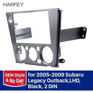 Harfey Auto 2Din Dash Autoradio Fascia Mount Kit Frame Stereo Fitting voor Subaru Legacy Outback Linkerhand 2005 CD Plaat Kit