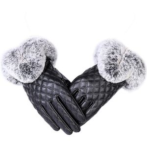 Elegante Vrouwen Lamsleren Handschoenen Herfst En Winter Thermische Trendy Vrouwelijke Handschoen