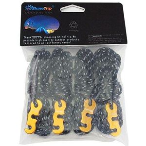 4 Pack 3mm 4m Reflecterende Tent Gids Touw Met Aluminium Touw Tightener Spanner Guy Line Cord Zon Onderdak camping Accesorios