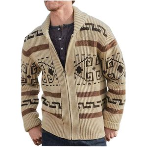 Trui Jas Mannen Mode Winter Jassen Windjack Revers Kasjmier Warme Trui Rits Vest Casual Dikke Uitloper