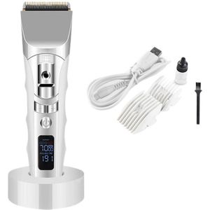 Professionele Tondeuse Oplaadbare Elektrische Tondeuse Mannen Cordless Kapsel Verstelbare Keramische Blade