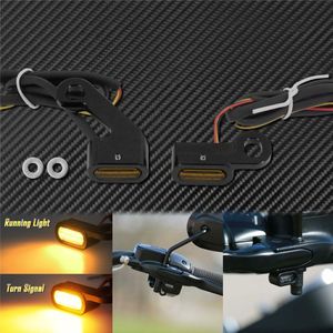 2X Motorcycle Amber Led Richtingaanwijzer Running Light Voor Harley Touring Electra Glide Road Glide 09-17 Softail slanke Fls