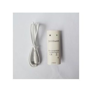 Voor Wii Game accessoires 3600 mAh Oplaadbare Batterij + Oplaadkabel voor Nintend Wii Afstandsbediening Witte Kleur