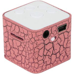 Draagbare Mini Speaker Kleurrijke Crack LED Licht Kleine Speaker Sound Box Kubus Ondersteuning Micro SD/TF Card