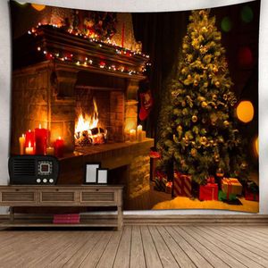 Decoratief Tapijt Kerst Serie Digitale Afdrukken Tapestry Verschillende Europese Amerikaanse Stijl Kerstboom Hangen Doek