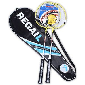 Regail 1 Paar Schokabsorptie Badminton Racket Van Aluminium Voor Concurrentie Training Badminton Sport Apparatuur