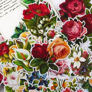 Vintage Victoria Rose Papier Stickers Ambachten En Scrapbooking Stickers Boek Decoratieve Sticker Diy Briefpapier